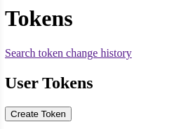 Create token button